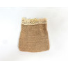 LOT 34 POCHETTES BOURSES TOILE DE JUTE POUR DRAGEES DE MARIAGE