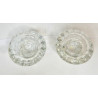 LOT DE 2 BOUGEOIRS EN VERRE