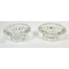 LOT DE 2 BOUGEOIRS EN VERRE