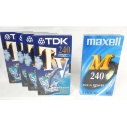 LOT 5 CASSETTES VHS VIERGES...
