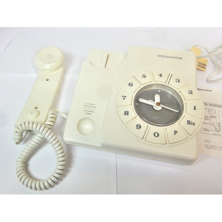 TELEPHONE VINTAGE MODULO-PHONE AVEC HORLOGE