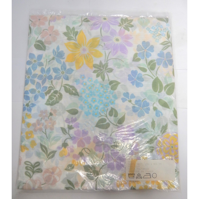 NAPPE FLEURS MULTICOLORES 150X300CM 100% POLYAMIDE