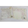 LOT 12 SERVIETTES DE TABLE BORDS FLEURIS 45X45 POLY/COTON