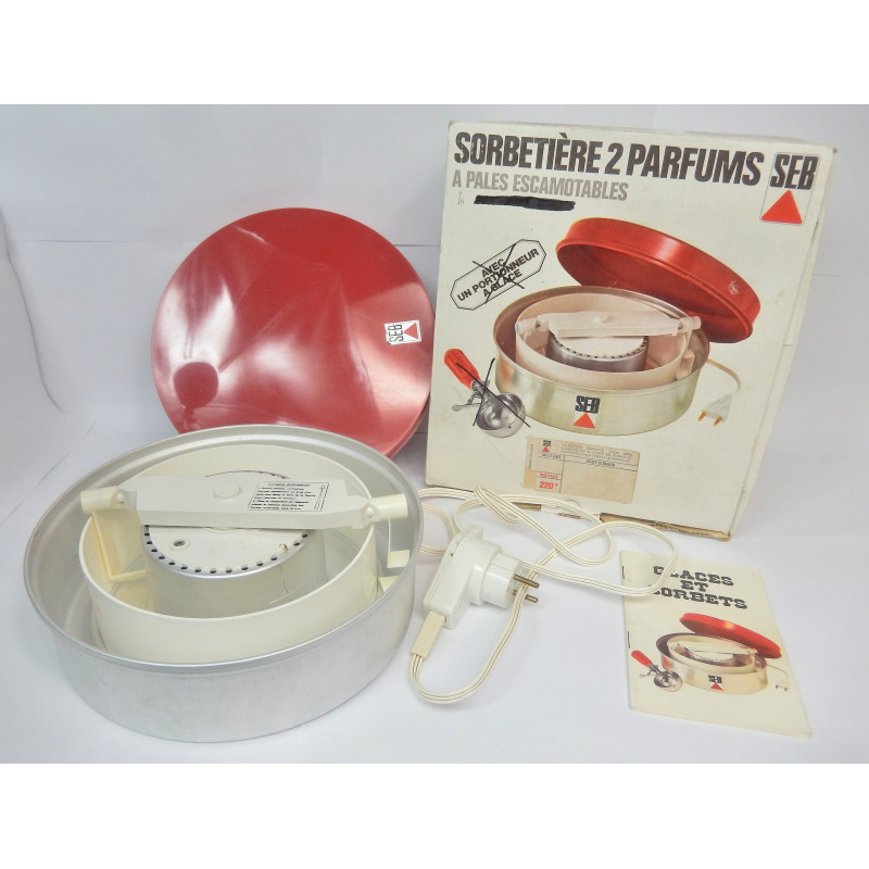 SORBETIERE SEB 2 PARFUMS VINTAGE A PALES ESCAMOTABLES