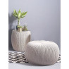 SALON 2 POUFS ET 1 TABLE KETER URBAN KNIT INTERIEUR EXTERIEUR