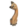 STATUETTE CHAT EN BOIS HAUTEUR 31 CM