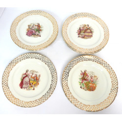 LOT 10 ASSIETTES MOULIN DES...