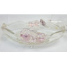 LOT 3 COUPELLES VERRE WALTHER GLAS Ø17,5CM DECOR ROSES