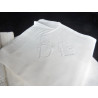 PARURE DRAPS ANCIENS BRODES PUR COTON BLANC 2 DRAPS 1 TAIE