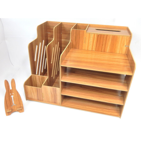 ORGANISEUR DE BUREAU GRAND MODELE DECOR BOIS