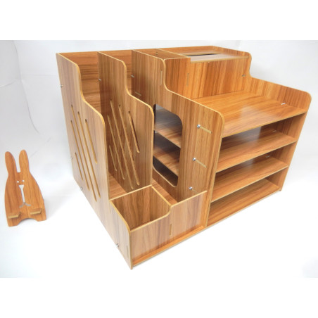 ORGANISEUR DE BUREAU GRAND MODELE DECOR BOIS