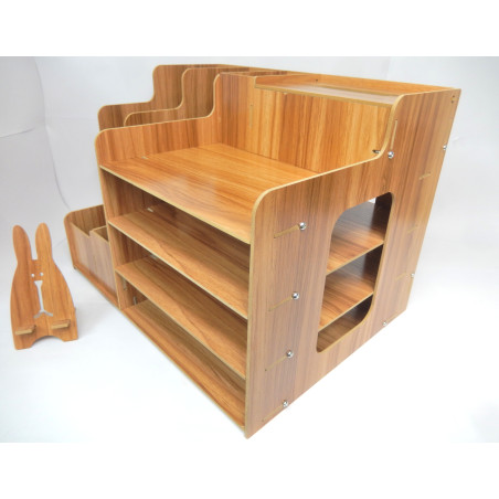 ORGANISEUR DE BUREAU GRAND MODELE DECOR BOIS