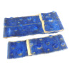 TISSAVEL LOT 2 CHUTES FOURRURE ACRYLIQUE BLEU 1M40 X 21 CM + 12 CM