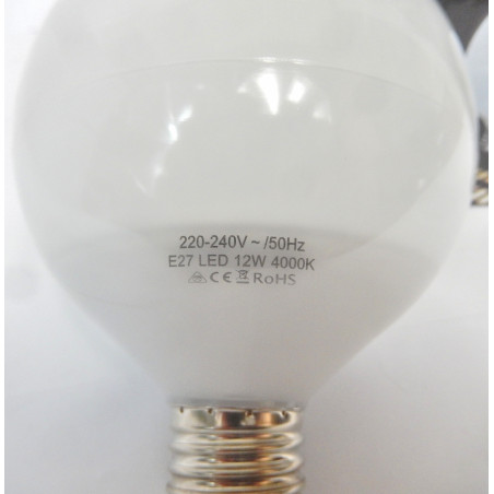 AMPOULE LED FORME BOULE 12W E27 4000K LUM'IN