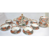 SERVICE A SOUPE CHINOISE PORCELAINE SOUPIERE 12 BOLS ET SOUCOUPES