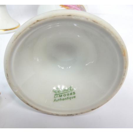 6 MAZAGRANS PORCELAINE DECOR ROMANTIQUE CERNET LIMOGES
