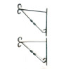 LOT 2 EQUERRES PORTE PLANTES FER FORGE