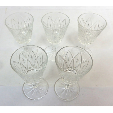LOT 5 VERRES A LIQUEUR VMC REIMS MODELE CHAMPAGNE