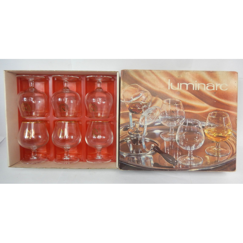 BOITE 6 VERRES A COGNAC NAPOLEON DEGUSTATION 15CL LUMINARC