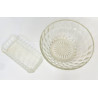 LOT SALADIER ET RAVIER EN VERRE VINTAGE