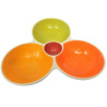 PLAT APERITIF MULTICOLORE 4 COMPARTIMENTS