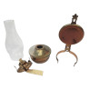 LAMPE A PETROLE CUIVRE AVEC FIXATION MURALE