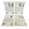 LOT 4 FICHES TIMBRES 1ER JOUR PERSONNAGES CELEBRES