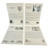 LOT 4 FICHES TIMBRES 1ER JOUR PERSONNAGES CELEBRES