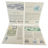 LOT 4 FICHES TIMBRES 1ER JOUR LIEUX