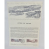 LOT 4 FICHES TIMBRES 1ER JOUR LIEUX