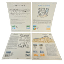 LOT 4 FICHES TIMBRES 1ER...