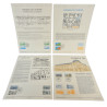 LOT 4 FICHES TIMBRES 1ER JOUR EUROPE