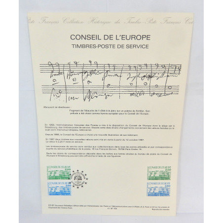 LOT 4 FICHES TIMBRES 1ER JOUR EUROPE