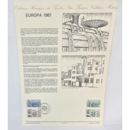 LOT 4 FICHES TIMBRES 1ER JOUR EUROPE