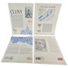 LOT 4 FICHES TIMBRES 1ER JOUR LIEUX