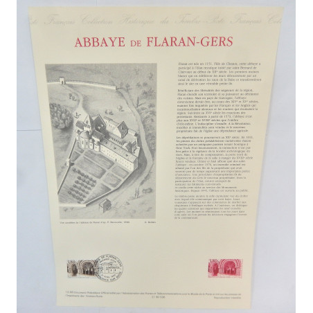LOT 4 FICHES TIMBRES 1ER JOUR LIEUX