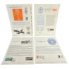 LOT 4 FICHES TIMBRES 1ER JOUR THEMES DIVERS