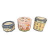 LOT 3 BOITES EN TÔLE DECORS THEIERES ET OURSONS