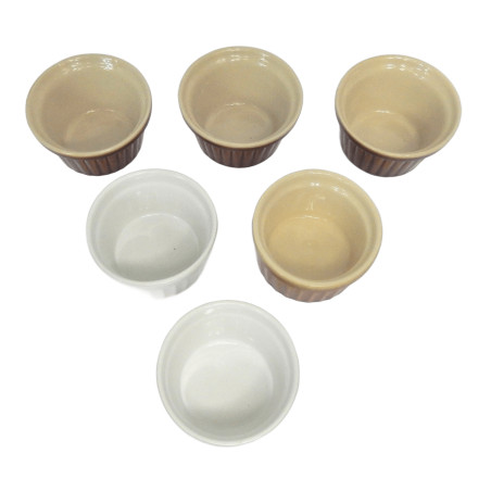 LOT DE 6 RAMEQUINS EN CERAMIQUE CULINAIRE