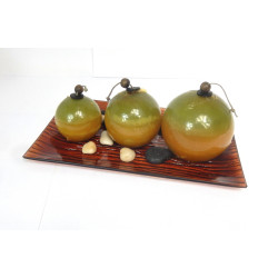 SERIE 3 BOUGIES FORME BOULE...