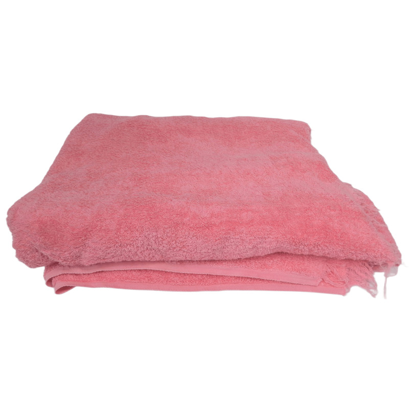 COUPON TISSUS EPONGE ROSE 160 X 180 CM