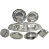LOT PLATS ET SAUCIERE ACIER INOX 7 PIECES