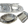LOT PLATS ET SAUCIERE ACIER INOX 7 PIECES