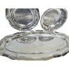 LOT PLATS ET SAUCIERE ACIER INOX 7 PIECES