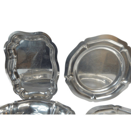 LOT PLATS EN ACIER INOX 6 PIECES