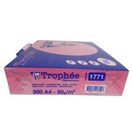 RAMETTE 500 FEUILLES A4 ROSE FUCHSIA 80g CLAIREFONTAINE