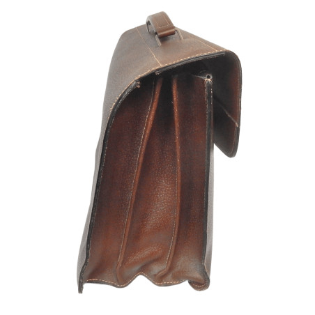 CARTABLE CUIR GRAIN PECARI 3 SOUFFLETS