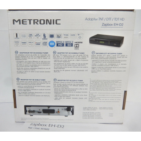 RECEPTEUR TNT HD METRONIC EH-D2 AVEC DOUBLE TUNER