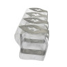 PINCE NAPPE INOX MOTIF FEUILLE LOT DE 4