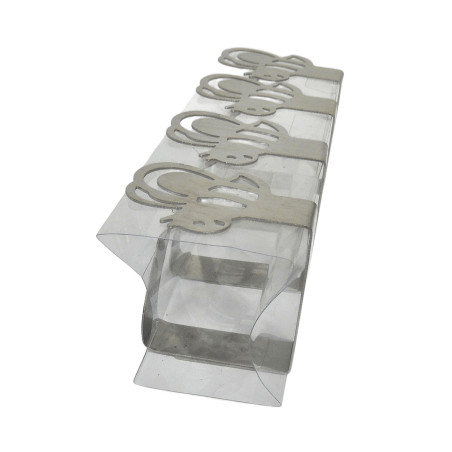 PINCE NAPPE INOX MOTIF ABEILLE LOT DE 4